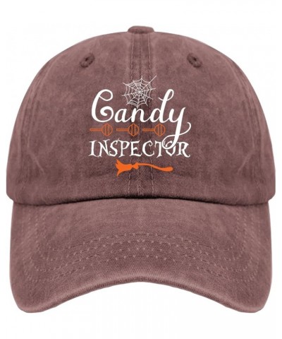 Candy Inspectors Trucker hat mesh hat Mens Sun hat Gifts for Boyfriends Golf Cap Wine Red $11.20 Cowboy Hats