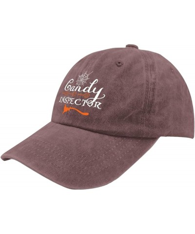 Candy Inspectors Trucker hat mesh hat Mens Sun hat Gifts for Boyfriends Golf Cap Wine Red $11.20 Cowboy Hats