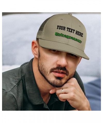 Custom Trucker Hat Baseball Cap Entrepreneur Money Cotton Startup Dad Hats for Men & Women Grey Personalized Text Here $12.80...