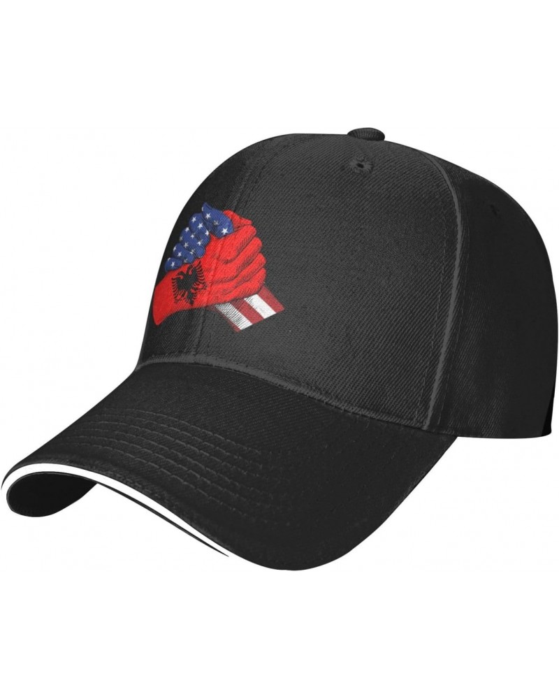 America and Albania Flag Friendship Baseball Cap Dad Trucker Flat Classic Adjustable Hats Men Women Hat Classical Sunhat Spor...