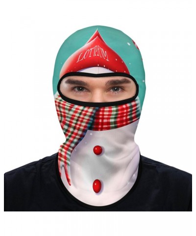 Balaclava Mask for Men Ski Mask for Women Merry Christmas Snowman Full Face Mask Face Cover for Cycling $13.66 Balaclavas