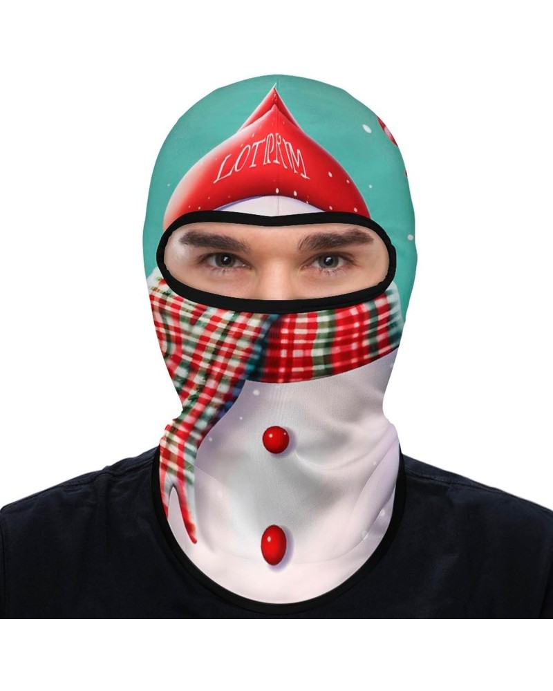 Balaclava Mask for Men Ski Mask for Women Merry Christmas Snowman Full Face Mask Face Cover for Cycling $13.66 Balaclavas