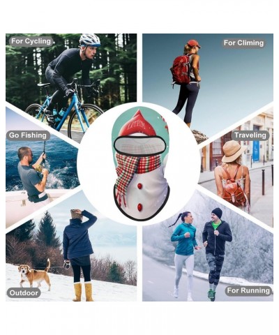 Balaclava Mask for Men Ski Mask for Women Merry Christmas Snowman Full Face Mask Face Cover for Cycling $13.66 Balaclavas