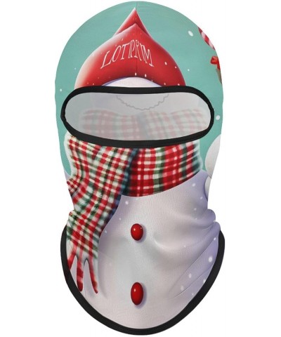 Balaclava Mask for Men Ski Mask for Women Merry Christmas Snowman Full Face Mask Face Cover for Cycling $13.66 Balaclavas