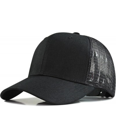 Breathable Mesh Baseball Caps for Men and Women, Quick Dry Sports Caps, Going Out Fishing Caps Trucker Caps One Size Black $1...