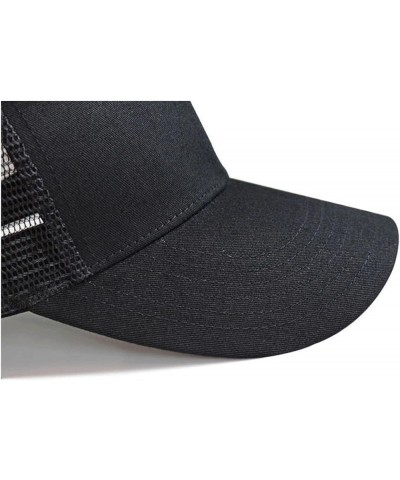 Breathable Mesh Baseball Caps for Men and Women, Quick Dry Sports Caps, Going Out Fishing Caps Trucker Caps One Size Black $1...