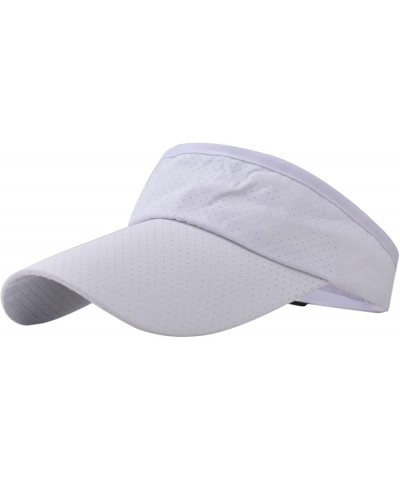 Mens Womens Sun Visors Sport Wear Athletic Visor Cotton Sun Protection Cap 2-white $9.00 Baseball Caps