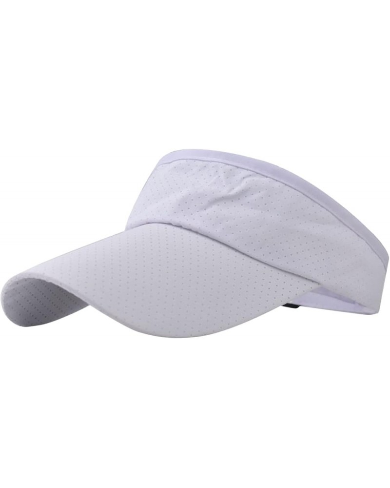 Mens Womens Sun Visors Sport Wear Athletic Visor Cotton Sun Protection Cap 2-white $9.00 Baseball Caps