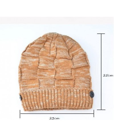 Women Men Fleece Lined Knitted Hat Chunky Soft Windproof Slouchy Buttons Hat Thermal Thick Ski Riding Hat (Pink, One Size) $7...