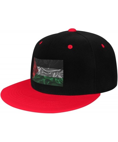 Silk Style Flag of Palestine Snapback Hat for Men Women Baseball Cap Trucker Flat Bill Hats Dad Caps Red $10.91 Baseball Caps