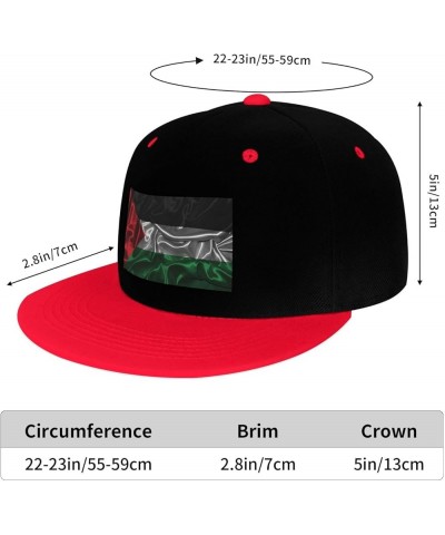 Silk Style Flag of Palestine Snapback Hat for Men Women Baseball Cap Trucker Flat Bill Hats Dad Caps Red $10.91 Baseball Caps