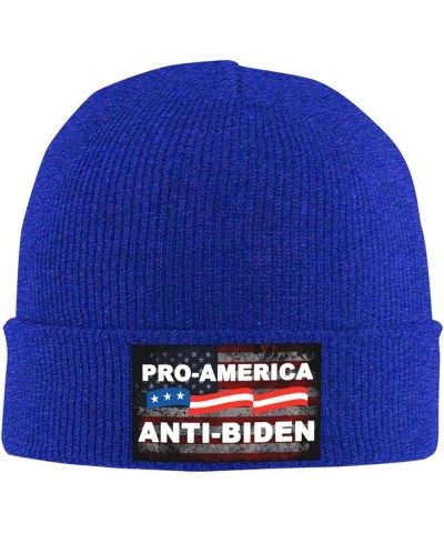 Pro America Anti Biden Cozy Knitted Hat for Winter - Warm Comfort Black Blue $14.33 Skullies & Beanies