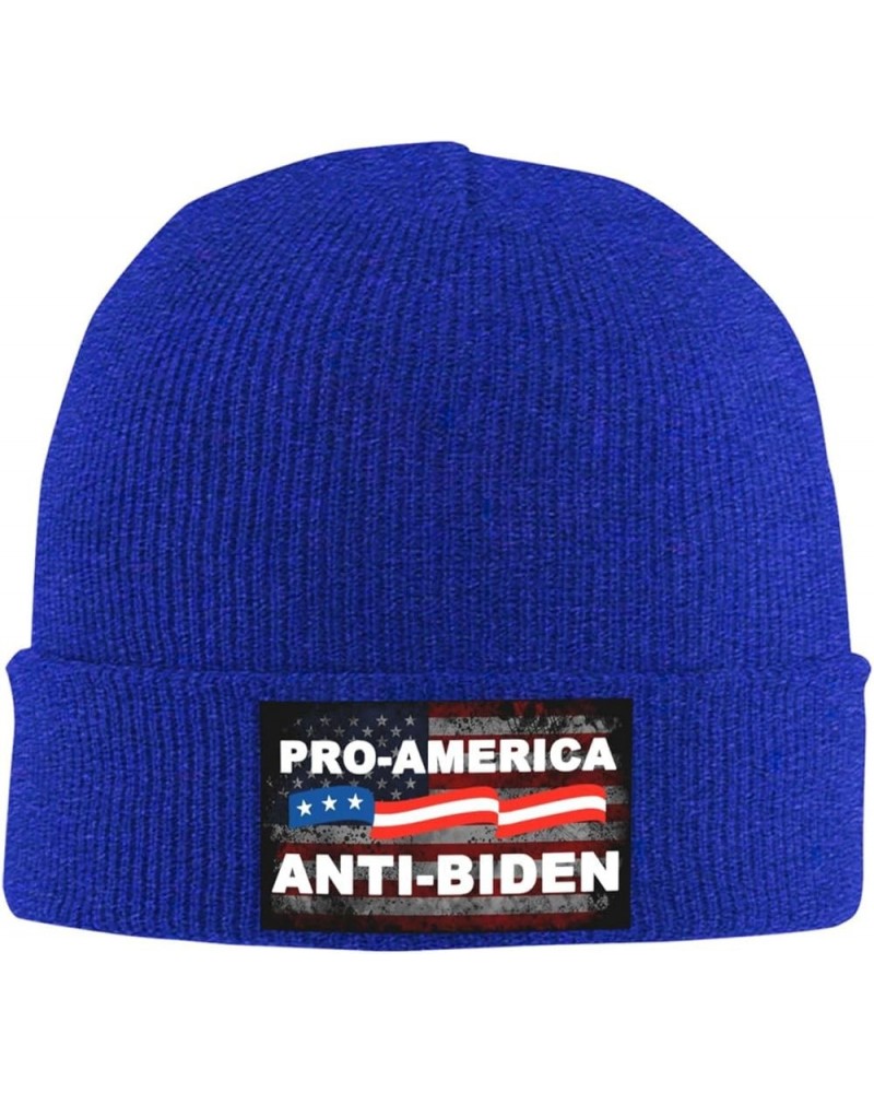 Pro America Anti Biden Cozy Knitted Hat for Winter - Warm Comfort Black Blue $14.33 Skullies & Beanies