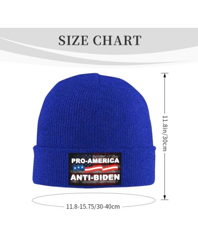 Pro America Anti Biden Cozy Knitted Hat for Winter - Warm Comfort Black Blue $14.33 Skullies & Beanies