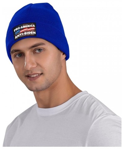 Pro America Anti Biden Cozy Knitted Hat for Winter - Warm Comfort Black Blue $14.33 Skullies & Beanies