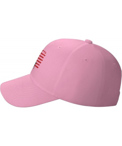 Wrestling American Flag Hat Adult Unisex Adjustable Baseball Cap Hunting Cap for Men Women Pink $14.80 Baseball Caps