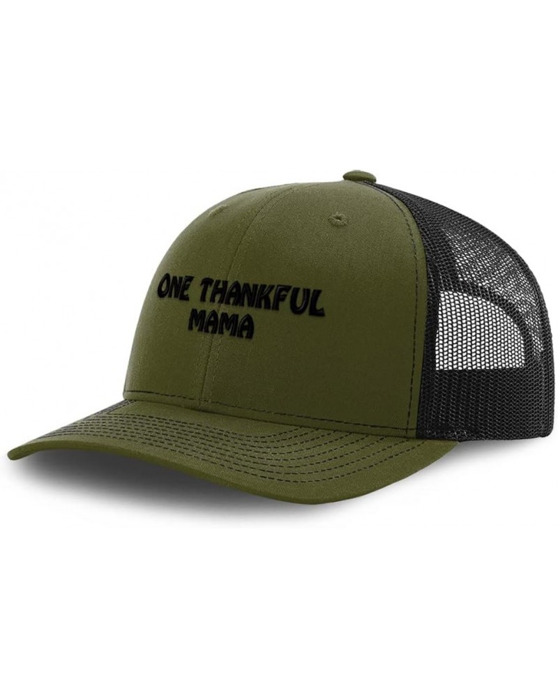 Custom Richardson Trucker Hat 1 Thankful Mama Blessed Family C Mom Baseball Cap Loden Black Design Only $18.89 Baseball Caps