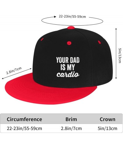 Your Dad is My Cardio Trucker Hat Baseball Cap Men Running Hat Women Sun Hat Dad Hat Adjustable Ponytail Hat White Red $10.34...