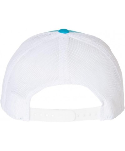 1953-56 Ford F100 Pickup Truck Fully Embroidered Yupoong 6606 Snapback Trucker Fitted Cap Turquoise-white $15.26 Baseball Caps