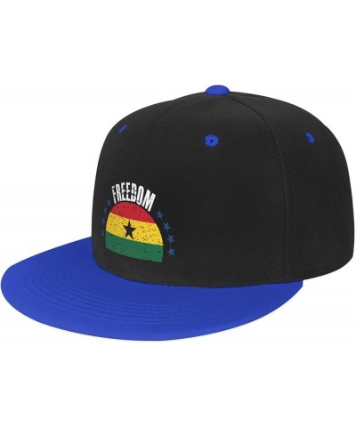 The Ghana Flag and Freedom Baseball Cap for Men Women Snapback Hat Adjustable Flat Bill Hats Blue $13.35 Baseball Caps