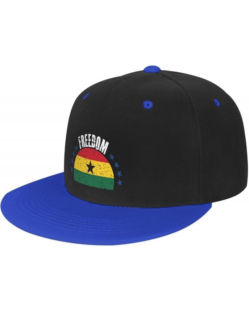 The Ghana Flag and Freedom Baseball Cap for Men Women Snapback Hat Adjustable Flat Bill Hats Blue $13.35 Baseball Caps