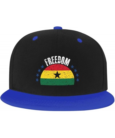 The Ghana Flag and Freedom Baseball Cap for Men Women Snapback Hat Adjustable Flat Bill Hats Blue $13.35 Baseball Caps