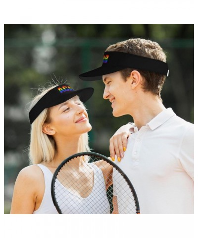 ACAB LGBT Visor Hats Novelty Adjustable Sport Sun Visor Cap Empty Top Baseball Hat for Men and Women Black $12.38 Visors