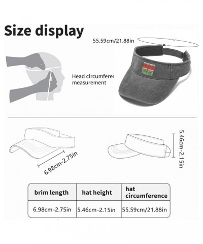 Just Because I'm Awakes Doesn't Mean I'm Ready to Do Things Cap Visor Hats for Men Sun Visor Hats Light Grey $11.58 Visors