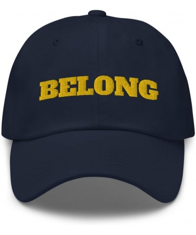 Belong Dad Cap for Men - Christian Word Faith Based Embroidered Hat Dad Baseball Cap for Women Navy $16.99 Baseball Caps