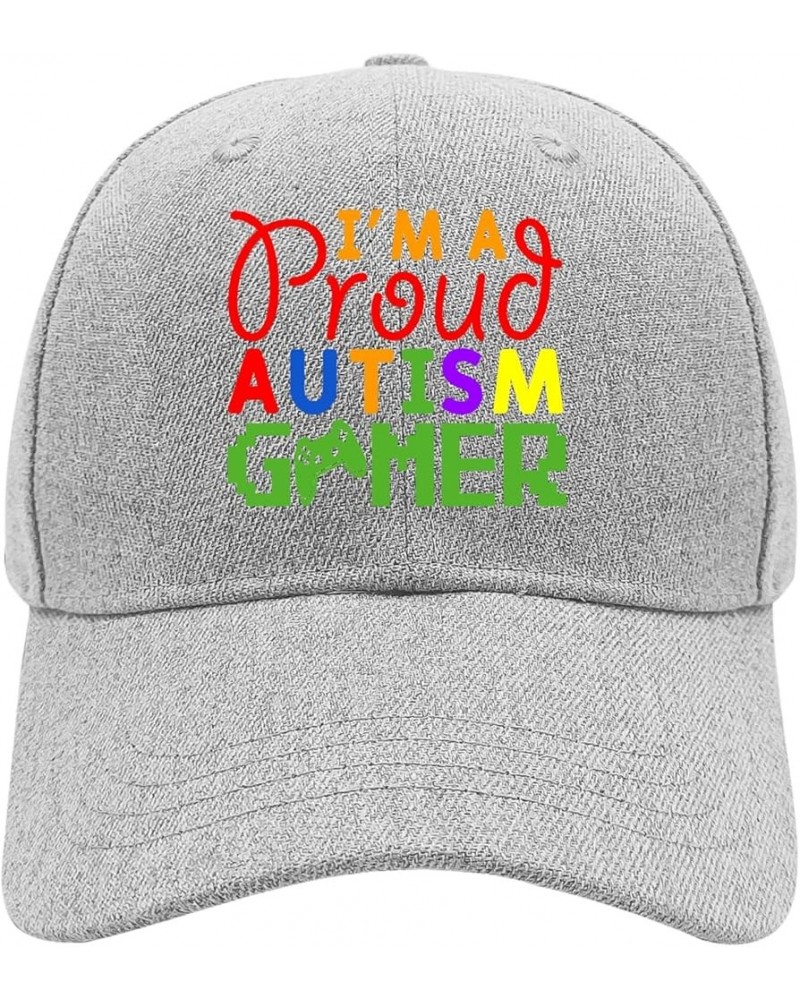 Baseball Hat I'm A Proud Autism Gamer Dad Cap for Teen Vintage Camo Snapbacks for Gifts Pale $9.69 Baseball Caps