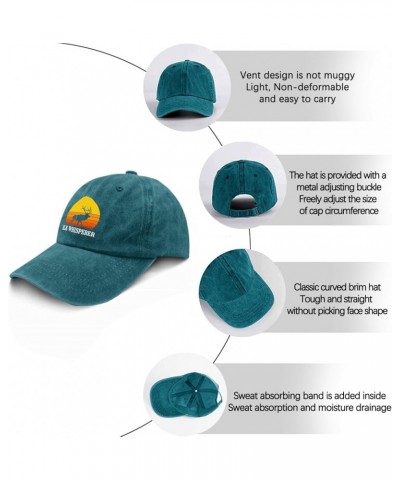 Deer Whisperer Cap Womens Summer Hat Pigment Black Trucker Hat Men Gifts for Dad Outdoor Caps Cyan Blue $11.19 Sun Hats