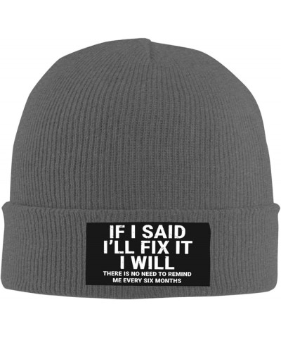 If I Said I'll Fix It Beanie Hats for Men Women Soft Cap Slouchy Knit Hat Deep Heather $9.11 Skullies & Beanies