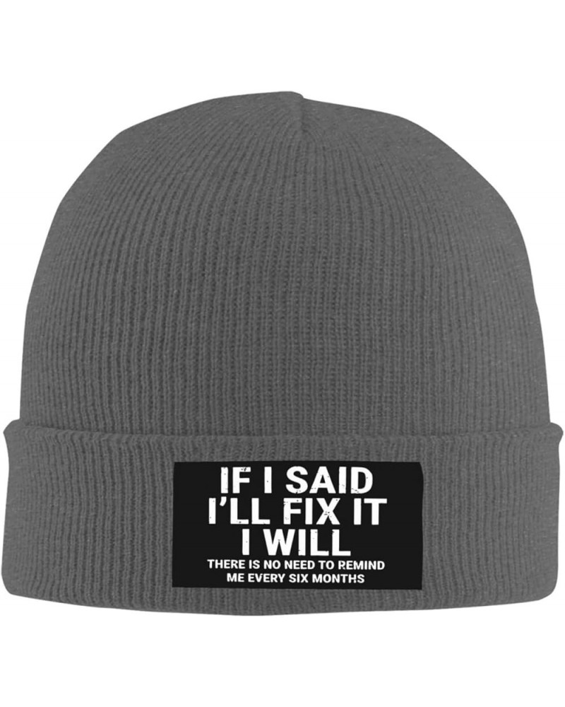 If I Said I'll Fix It Beanie Hats for Men Women Soft Cap Slouchy Knit Hat Deep Heather $9.11 Skullies & Beanies