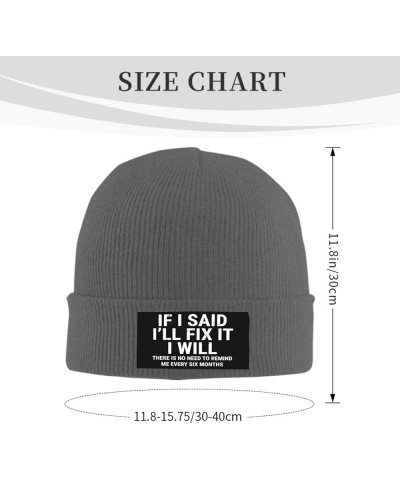 If I Said I'll Fix It Beanie Hats for Men Women Soft Cap Slouchy Knit Hat Deep Heather $9.11 Skullies & Beanies