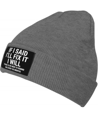 If I Said I'll Fix It Beanie Hats for Men Women Soft Cap Slouchy Knit Hat Deep Heather $9.11 Skullies & Beanies