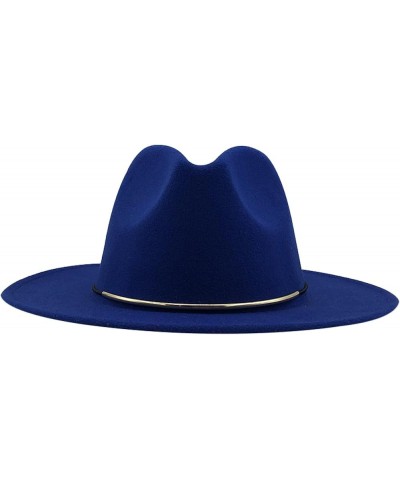 Men and Women Casual Wide Brim Fedora Hat British Style Woolen Jazz Hats Autumn Winter Solid Color Panama Hat 4 $19.15 Fedoras