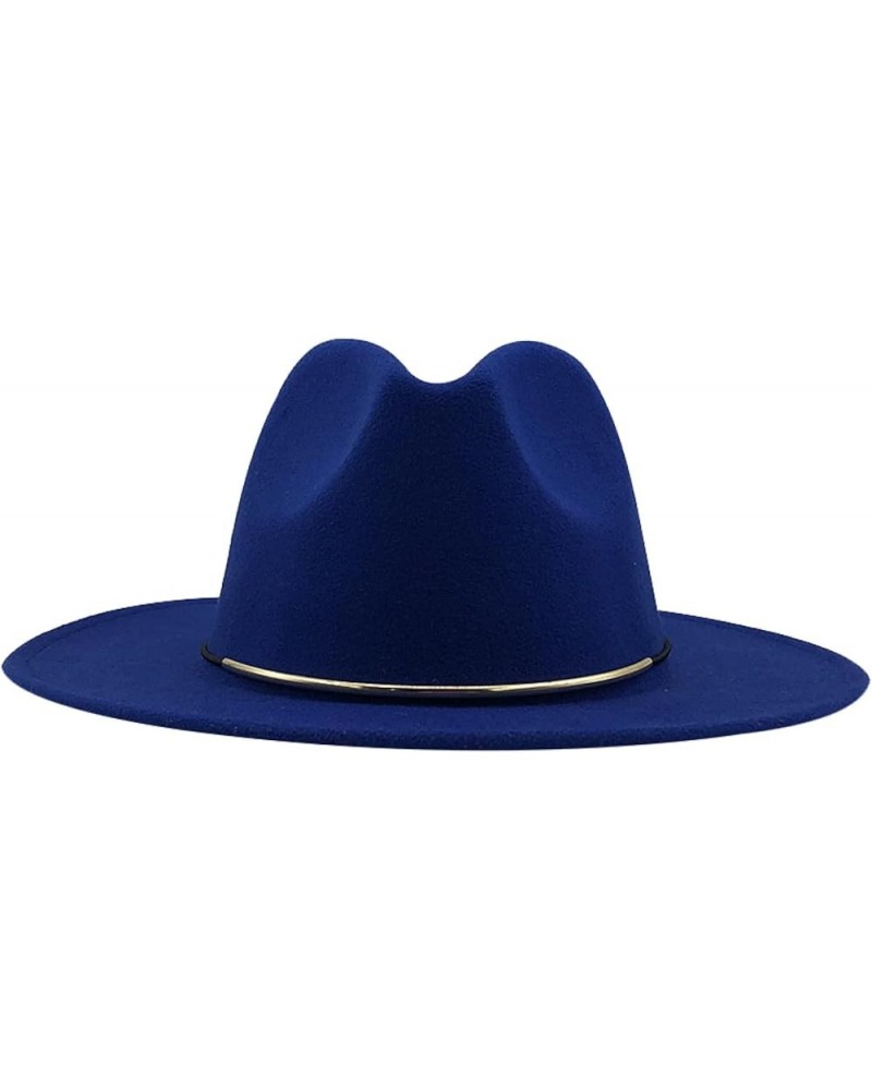 Men and Women Casual Wide Brim Fedora Hat British Style Woolen Jazz Hats Autumn Winter Solid Color Panama Hat 4 $19.15 Fedoras