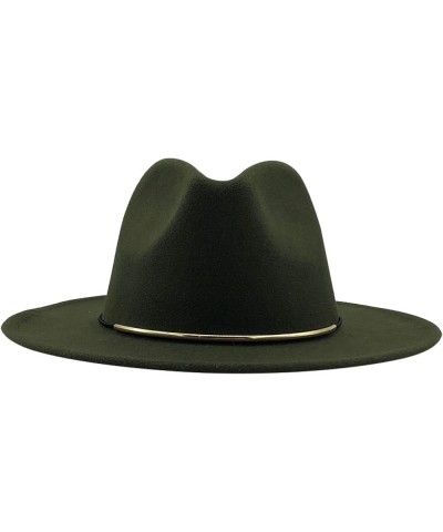 Men and Women Casual Wide Brim Fedora Hat British Style Woolen Jazz Hats Autumn Winter Solid Color Panama Hat 4 $19.15 Fedoras