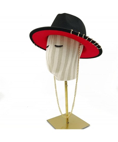 Men's Fedora Adult Punk Jazz Hat and Winter Women's Metal Chain Hat 56-58cm 5 $25.81 Fedoras