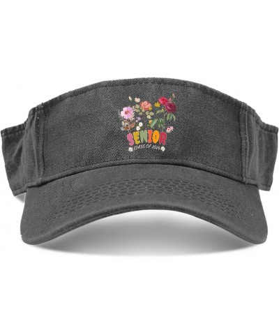 Vintage Fun Flowers for The Class of 2024 Cap Visor Hat for Women Visor Lightweight Sun Protection $11.38 Sun Hats