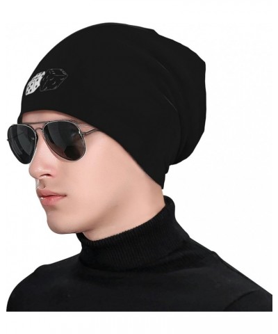 Gambling Dice Funny Beanie Warm Knit Hat Soft Skull Cap for Men Women Black $11.80 Skullies & Beanies