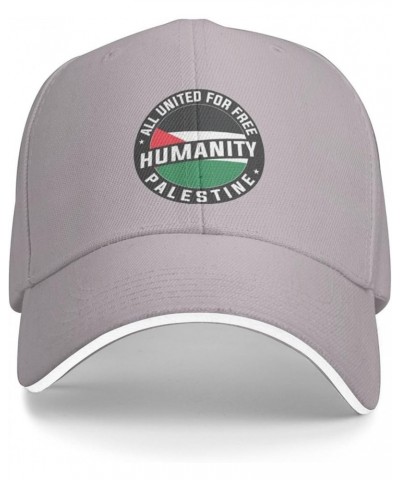 Stand with Palestine Cotton Dad Hat for Men and Women Soft Baseball Cap Gray $8.48 Baseball Caps