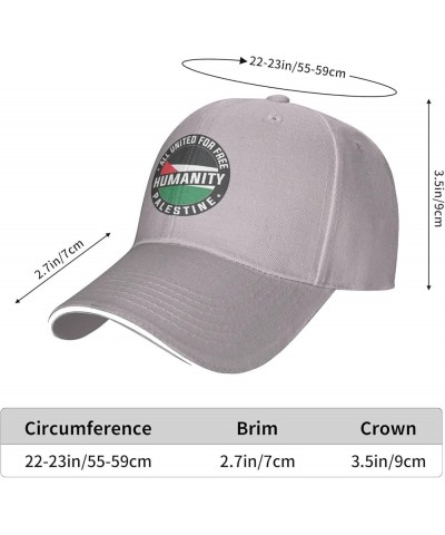 Stand with Palestine Cotton Dad Hat for Men and Women Soft Baseball Cap Gray $8.48 Baseball Caps