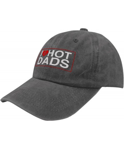 I Love Hot Dads Baseball Hat Humor Sun Hats Gifts for Boyfriends Who Like Embroidered,Golf Hat Suitable for Outdoor Pigment B...