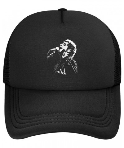 Gustavo Singer Cerati Mesh Hat Baseball Cap Adjustable Snapback Trucker Cap for Men Women Black $9.45 Baseball Caps