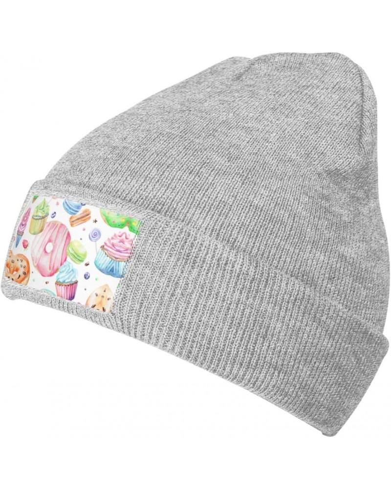 Cupcakes Donuts Muffins Sugar Luxurious Velvet Patch Design,Knitted Wool Hat,Ideal for Sporty & Outdoor Activities $14.25 Sku...