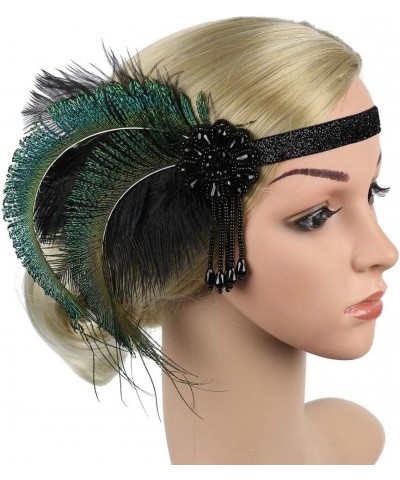 1920s Headpiece Great Gatsby Accessories Flapper Headband Wedding Headpieces for Bride Roaring 20's Art Deco Hair Clip 07gree...