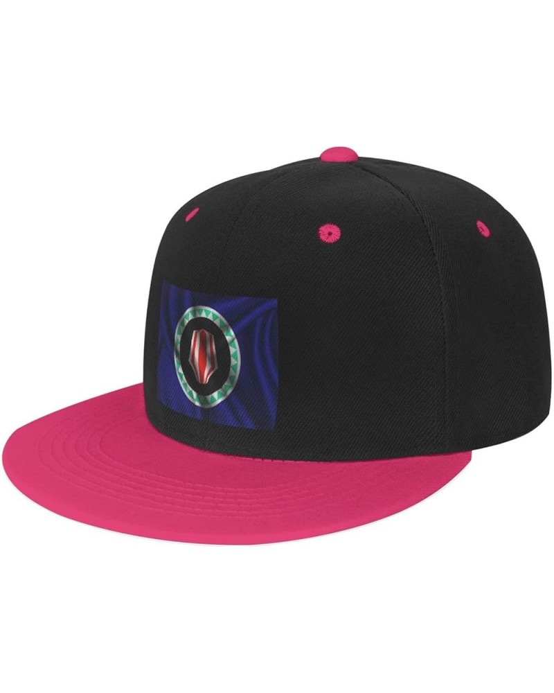 Silk Style Flag of Bougainville Baseball Cap for Men Women Snapback Hat Adjustable Flat Bill Hats Pink $10.38 Baseball Caps