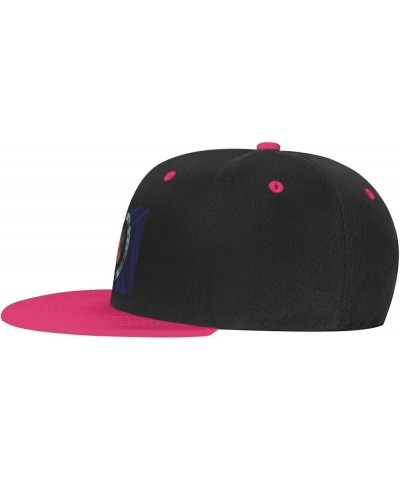 Silk Style Flag of Bougainville Baseball Cap for Men Women Snapback Hat Adjustable Flat Bill Hats Pink $10.38 Baseball Caps