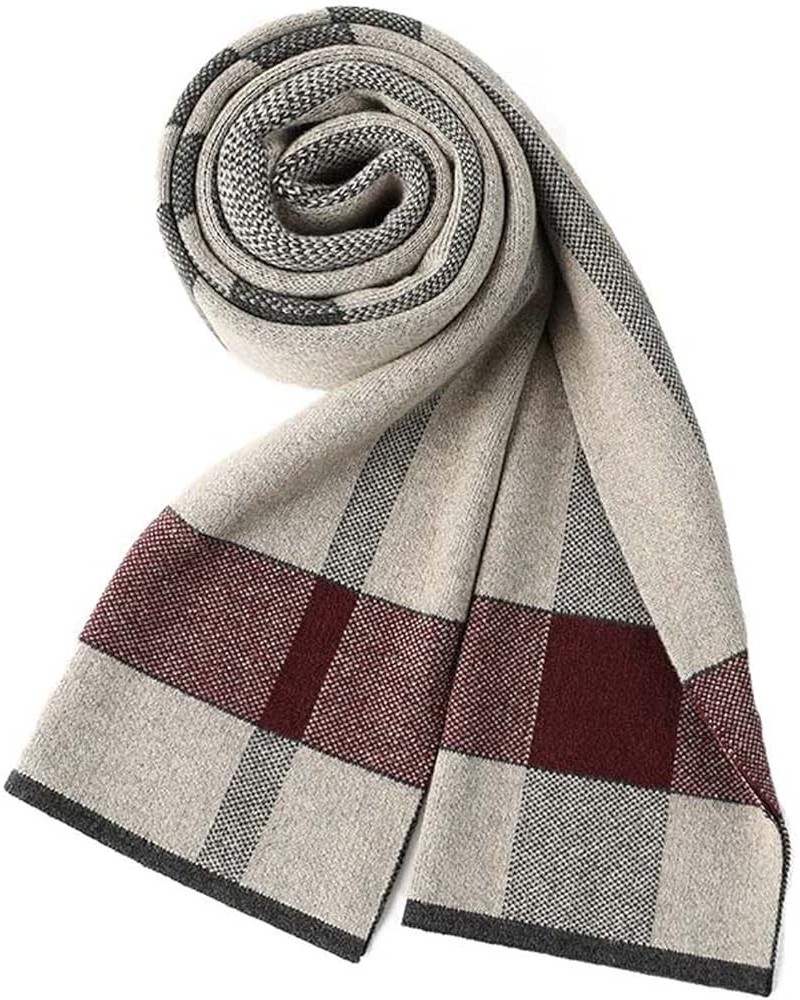 Cashmere Men's Scarf Casual Plaid Scarf Outdoor Warm Men's Scarf (Color : 4, Size : 30cmX180cm) 30cmX180cm 4 $32.27 Scarves